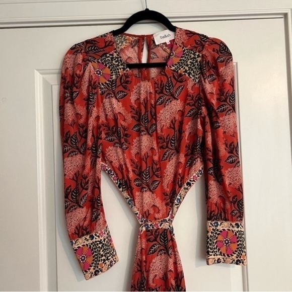 ba&sh Gabriel Cut Out Open Back Floral Print Maxi Dress - Picture 9 of 10